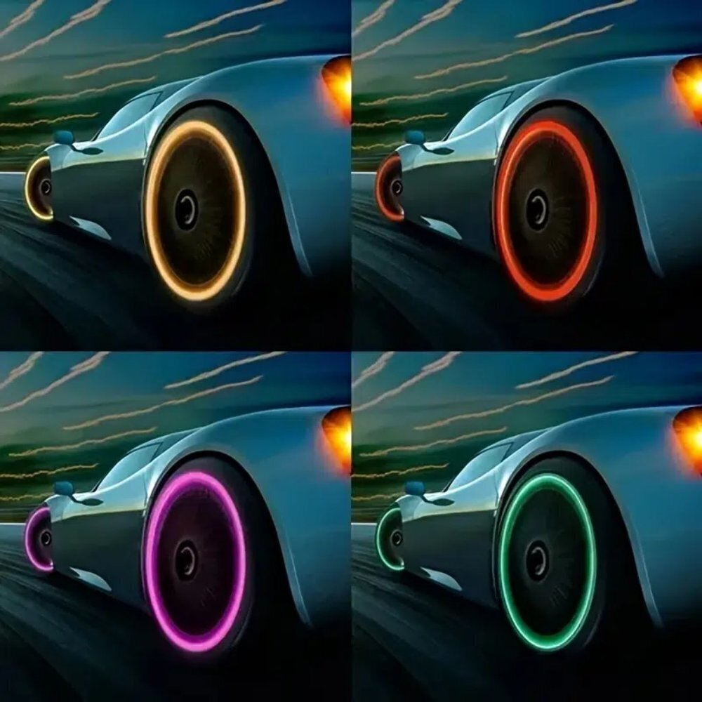BOGO! Luminous Tire Valve Caps Car Motorcycle Bicycle Moped truck Glowing Wheel